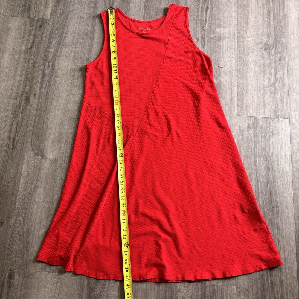 Soft Surroundings Red Dress Women's Size XL Sleeveless Pima Cotton Stretchy - Picture 7 of 9